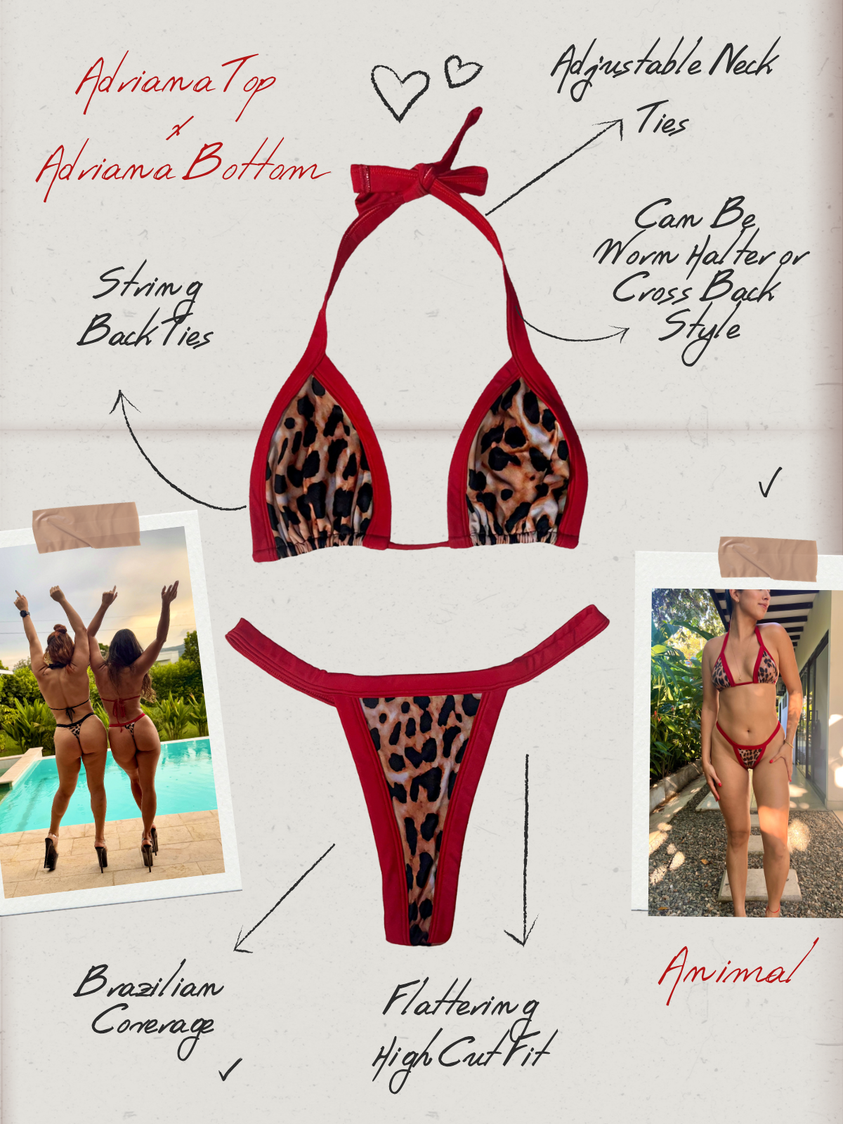 Adriana Triangle Bikini Top